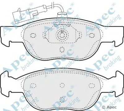 APEC BRAKING pad895 -  Комплект тормозных колодок, дисковый тормоз